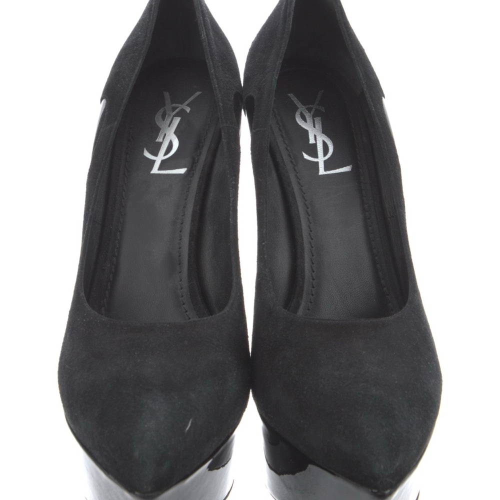 Yves Saint Laurent Women's Black Suede Heels